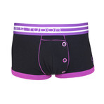 Accent Boxer // Black & Purple (Small)