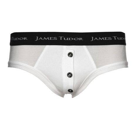 Placquet Briefs // White (Small)