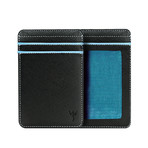 RFID Leather Credit Card Wallet (Light Blue)