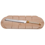 Jean Dubost Bread Knife + Baguette Board // Ivory Handle