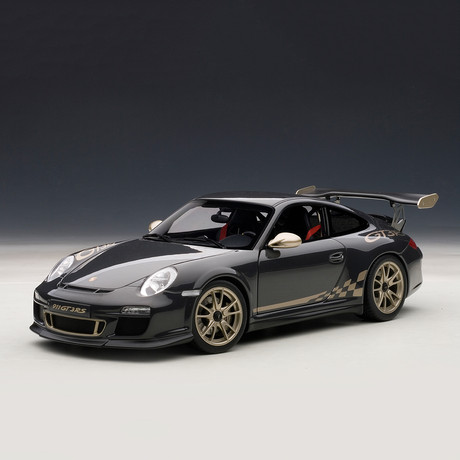 Porsche 911 (997) GT3 RS, Grey Black w/White Gold Metallic Stripes (Grey Black & White Gold Metallic Stripes)
