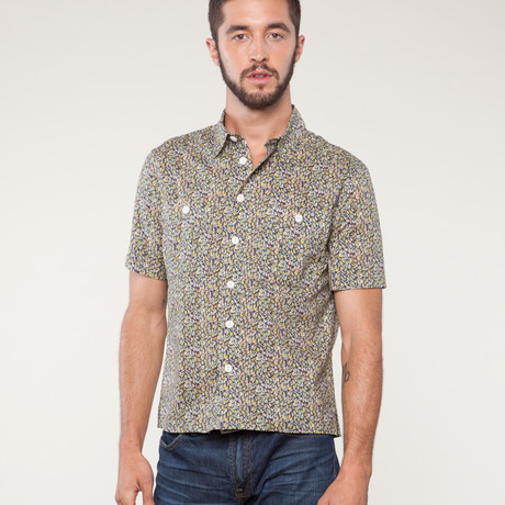 Swords-Smith // Evan Camp Shirt // Ditzy Leaf Liberty Print (S)