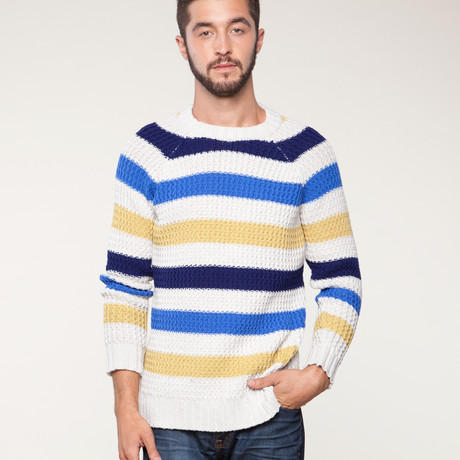 Lucio Castro // Striped Crew Sweater (S)
