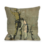 Girl Checking Soldier Pillow