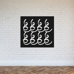 Love // Adhesive Wall Art (54"L x 54"W // Black + White)