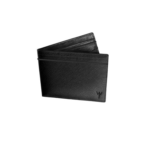 RFID Leather Full Sized Wallet (Black)