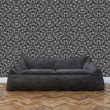 Know Thyself // Adhesive Wallpaper (27" x 144" // Black + White)