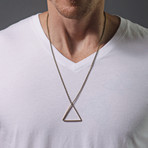 Big Brass Triangle Necklace