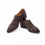 Paul Evans // The Brando Semi-Brogue Oxford // Suede Espresso (US: 9)