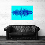 New York City Beat // Cyan (18"L x 26"W)