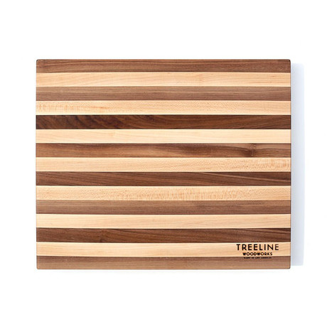 Walnut And Maple Striped Cutting Board
