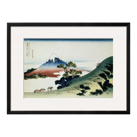 Katsushika Hokusai // 36 Views Of Mount Fuji // No. 9: Inume Pass In The Kai Province (Black Frame)