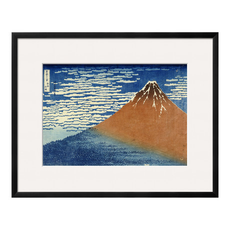 Katsushika Hokusai // Fine Wind, Clear Weather (Black Frame)