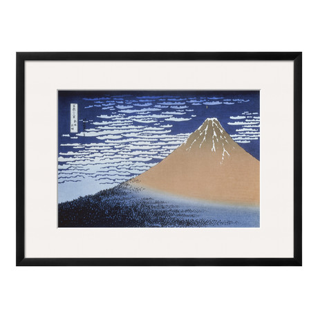 Katsushika Hokusai // Red Fuji (Black Frame)