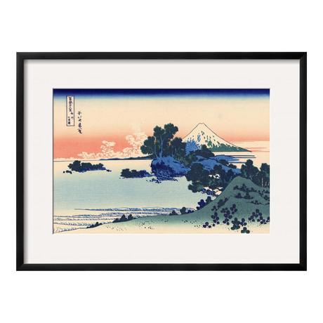 Katsushika Hokusai // Shichiri Beach In Sagami (Black Frame)