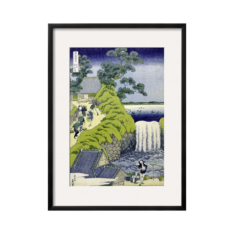 Katsushika Hokusai // Aoigaoka Waterfall In The Eastern Capital (Black Frame)