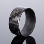 Pure Carbon Fiber Ring // Horizontal Gloss (Size 6)