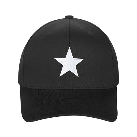 Lone Star Baseball Hat // Black White (S/M)