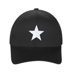 Lone Star Baseball Hat // Black White (S/M)