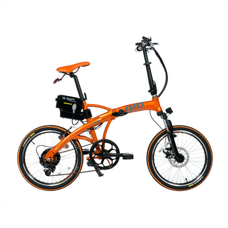 H2 Volt Foldable Electric Bicycle // Orange
