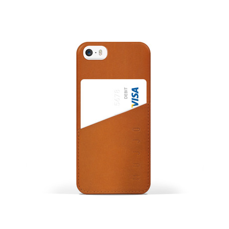 Leather iPhone 5/5S Wallet Case (Tan)