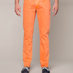 Grand Street Twill Pants // Neon Orange (31WX34L)