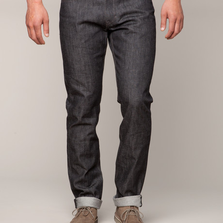 Grand Street Slim Fit Jeans // Black (28WX34L)