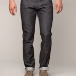 Grand Street Slim Fit Jeans // Black (28WX34L)