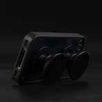 PopSocket With Bumper // iPhone 4/4S (Black + Black Bumper)