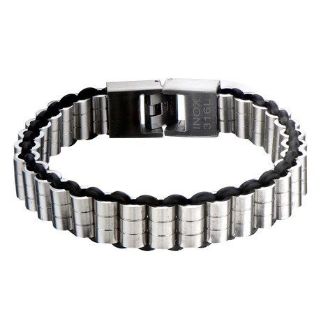 Stainless Steel Rubber Edge Bracelet