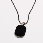 Dog Tag Necklace // Black