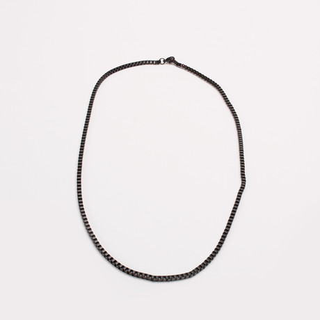 Box Chain Necklace // Black