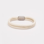 Leather Bracelet // White