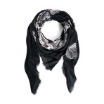 Butterfly Skull Scarf // Black