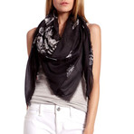 Butterfly Skull Scarf // Black