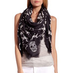 Dancing Skeleton & Skull Scarf