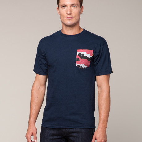 Fog Camo Pocket Tee // Navy (S)