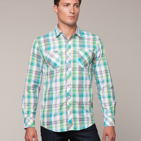 Pacific Plaid Shirt // Blue (S)