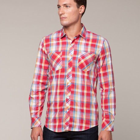 Pacific Plaid Shirt // Red (S)