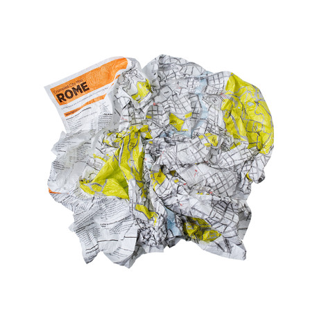 Crumpled City Map // Rome