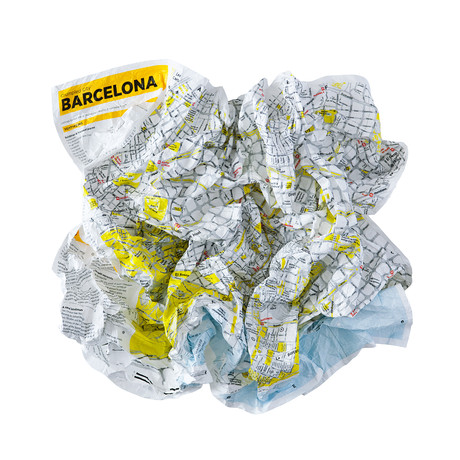 Crumpled City Map // Barcelona