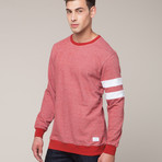 Red Speckle Knit Crew (S)