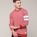 Red Speckle Knit Crew (S)