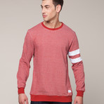 Red Speckle Knit Crew (S)