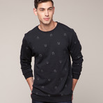 U Embroidered Sweatshirt // Black (M)