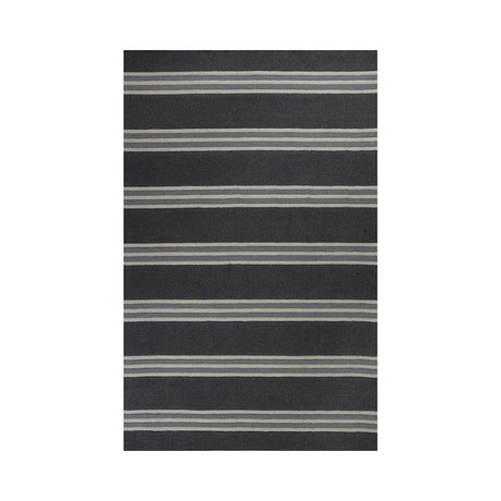 Loft // Charcoal Stripes (4'2"L x 2'6"W)