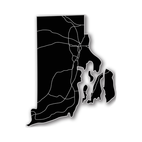 Rhode Island // Acrylic Cutout State Map