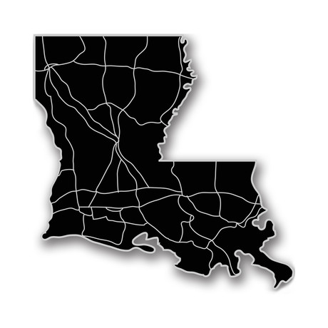 Louisiana // Acrylic Cutout State Map