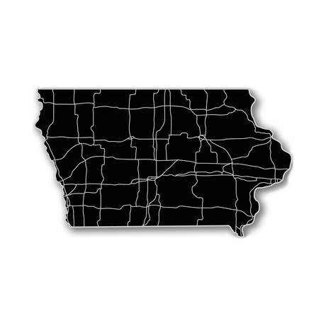 Iowa // Acrylic Cutout State Map