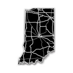 Indiana // Acrylic Cutout State Map